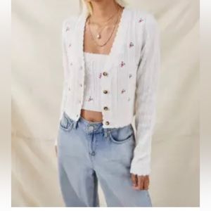 Witty Fox Cropped Cardigan Sweater Set